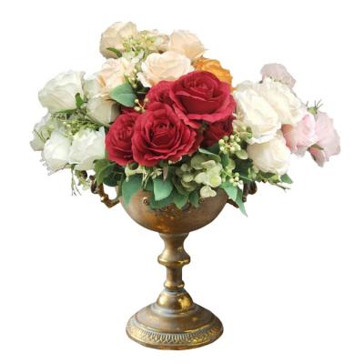 China Various Minimalist Wholesale Artificial Flowers Rose Bunch For Party Decoration for sale