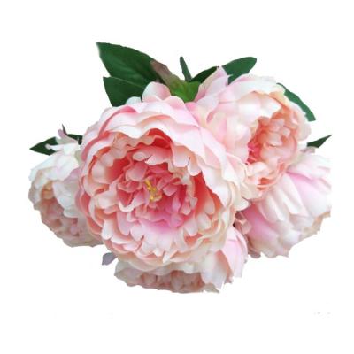 China Wholesale Minimalist Group High Quality Peony Artificial Flower Peonies Plant Silk Flowers for sale