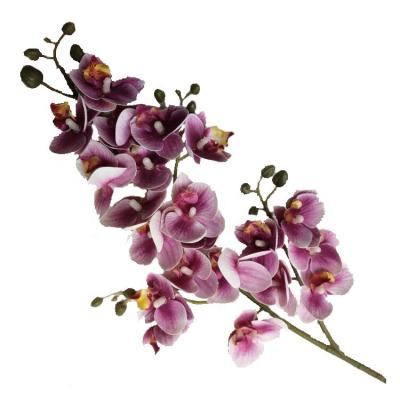 China Hot Sale 21 Heads Of Minimalist 3D Latex Phalaenopsis Hanging Vanda Orchids Artificial Flowers For Wedding for sale