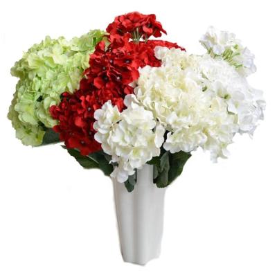 China Wedding Centerpiece Minimalist White Layout Decorative Artificial Hydrangea Flower Group Flowers for sale