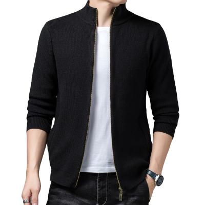 China Anti-wrinkle spring and autumn new style cardigan zipper slim turtle neck sweater men for sale