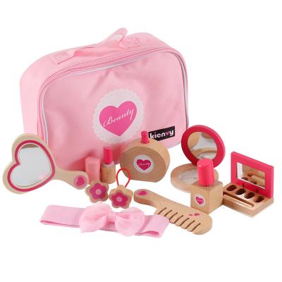 China Mini New Pretend Play Makeup Kit For Kids Play Beauty Salon Bags Role Play Girl Makeup Set Cosmetic Toy for sale