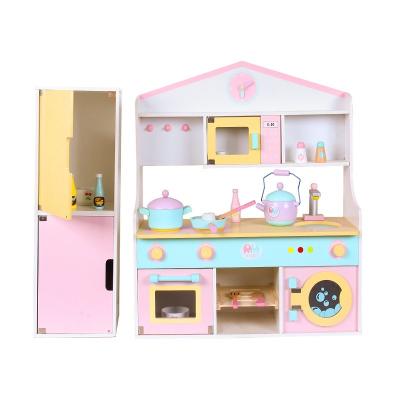 China ECO-FRIENDLY Role Play Wooden Combination Kitchen Factory Direct Selling Kids Pretend Play Kitchen Toy Sets for sale