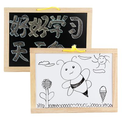 China ECO-FRIENDLY Two in One Children's Drawing Board Double-Sided Magnetic Hanging Wooden Painting Toy for sale