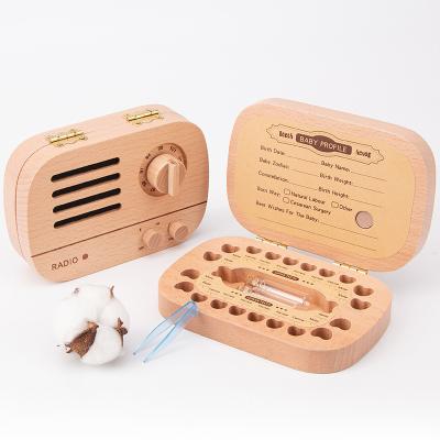 China Wholesale High Quality Wooden Teeth Keepsake Box Children's Dental Storage Box ECO-FRIENDLY Milk Growth Records for sale