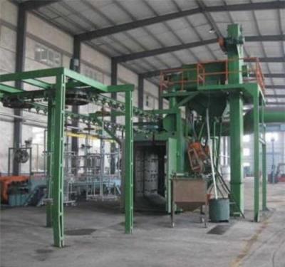 China Full Automatic Type Shot Blasting Machine , Rust Design Hanger Catenary By Type Shot Blasting Machine for sale