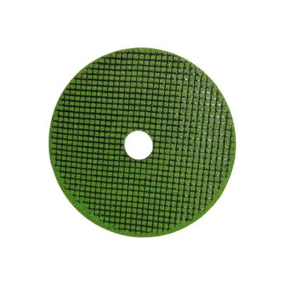 China Green double fiberglass net abrasive cutting disc 4 inch en venta