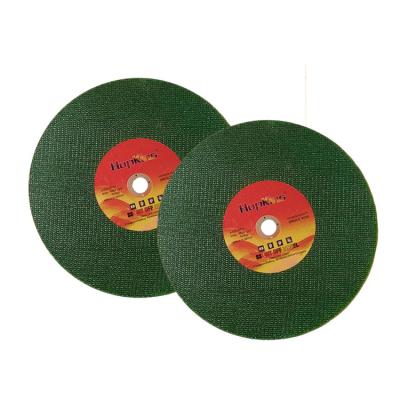 China High performance 2 nets green 14 cutting wheel abrasive cutting discs for sale