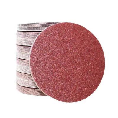 China Hook and loop Sanding Round Disc red aluminum oxide abrasive for sale