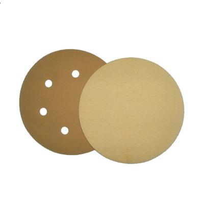 China Gold abrasive sanding discs with holes abrasive sandpaper Te koop