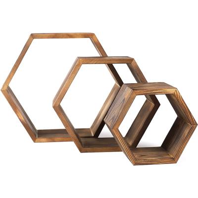 China Environmentally Friendly Wall Shelves Frame Divider Shelf Living Room Diamond Creative Grid Wall Hanging for sale