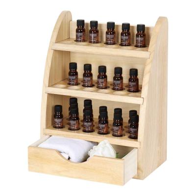 China Environmental friendly and durable wooden essential oil display rackUsed for essential oil storage and display for sale