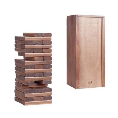 China Eco-friendly Material Wooden Block Dumping Custom Party Game Toys Wooden Educational Toys for sale