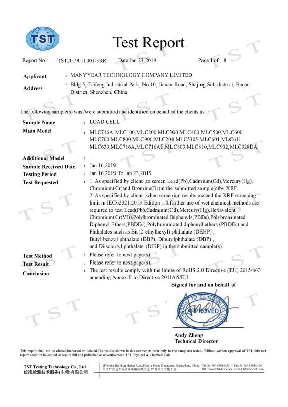 RoHS - Manyyear Technology Company Limited