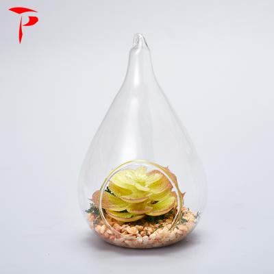 China Factory Direct Sale Teardrop Mini Greenhouse Glass Mini Greenhouse Clear Glass Hangers Wholesale for sale