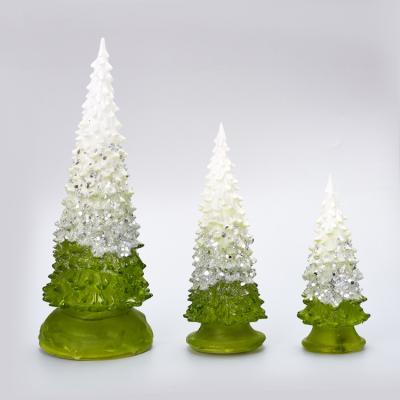 China Hot Selling Christmas Tree Decoration Home Decorative Handmade Glass Christamas Tree With LED Lighting for sale