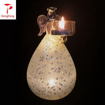 China 2019 Europe Wholesale Craft Decoration Christmas Ornaments LED Glass Angel for sale