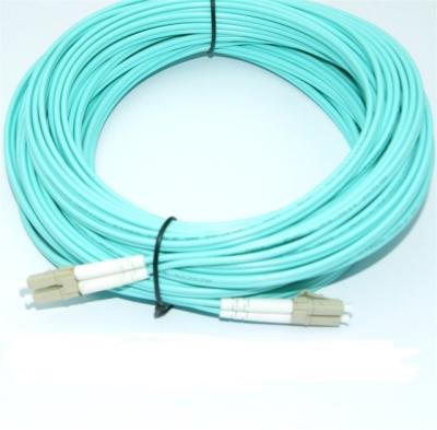 China Lc To Lc Multimode Fiber Patch Cord Cable 50 / 125 OM3 Fiber Type Ceramic Ferrule for sale