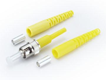 China Single Core St / Upc Fiber Optic Connectors 2.0mm Yellow Boot , ROHS IS0 Standard for sale