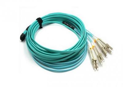 China Single Mode MTP MPO Patch Cord OM3 8 Core 10g Fiber Optic Cable PVC Sheath for sale