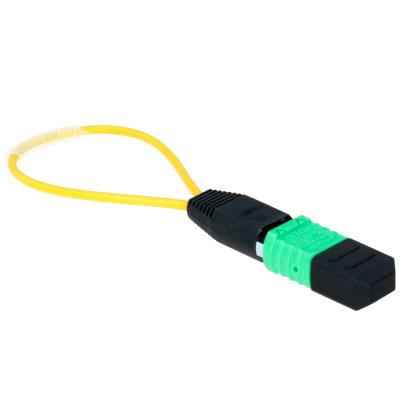 Κίνα 24 υλικό ROHS PVC Loopback MTP MPO οπτικών ινών πυρήνων Om3 SGS θηκών που απαριθμείται προς πώληση