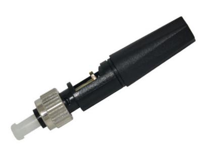 China Pre - Embedded SM Fiber Optic Fast Connector Black Field Installable Connector for sale