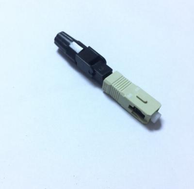 China 50/125 Field Installable Fiber Optic Connector / Sc Mm Fiber Fast Connector for sale