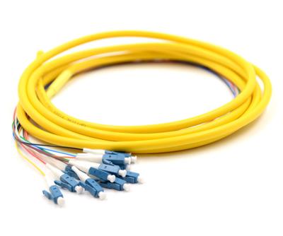 China Communication Fiber Optic Lc Upc Pigtail 6/12 Core CE RoHS Compliant for sale