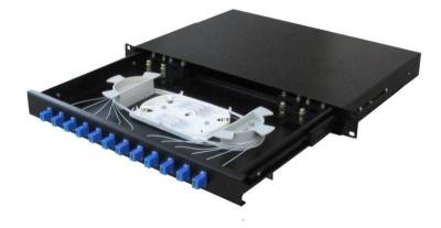 China FTTB Fiber Optic Patch Panel , 1U 12 Port Rack Mount Patch Panel for sale