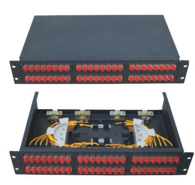 China FTTH ODF Simplex 19 Inch Patch Panel 2U FC , Wall Mount Fiber Patch Panel for sale