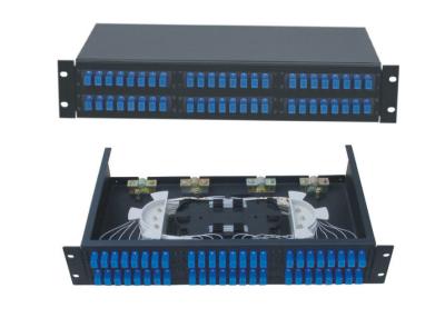 China Drawer Type 48 Port Patch Panel 2u , Fiber Optic Rack Mount Patch Panels for sale