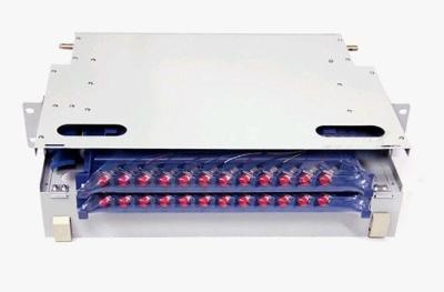 China 72 96 cores Fiber Optic Patch Panel , 1U 2U ODF Patch Panel Wall Mount for sale