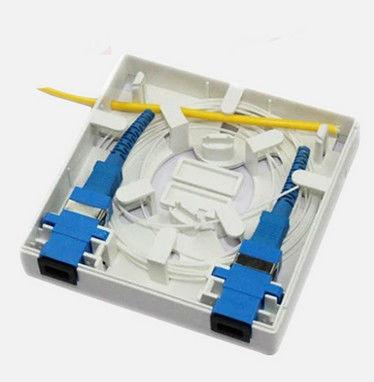 China ABS Plastic FTTH Fiber Optic Termination Box 2 Ports For SC Adapter for sale