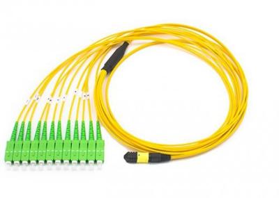 Cina Colore di giallo del cavo di sblocco delle fibre MPO APC/dello Sc 12 per la rete di deposito in vendita