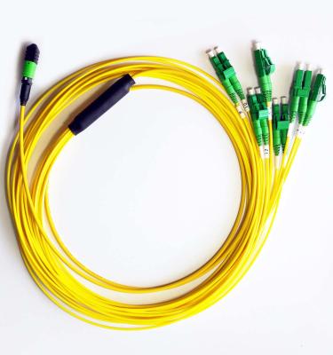 China Singlemode MPO Patch Cord 12 Cores Easy Connection / Disconnection for sale