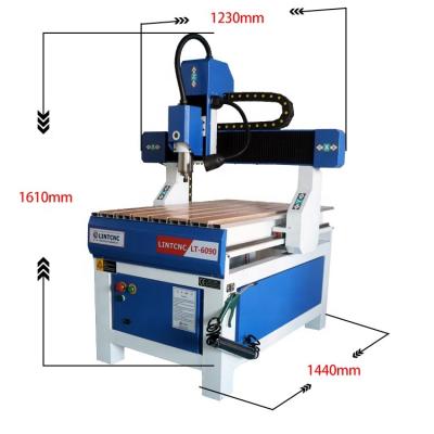 China Spindle Wood Router 6090 1212 3D 4 Axis CNC Router Used For Metal MDF PVC Cutting Engraving Machine for sale