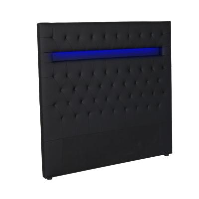 China Upholstered Faux Leather Hotel Headboard Mordern LED Headboard Cheap Price PU Headboard with LED light for sale