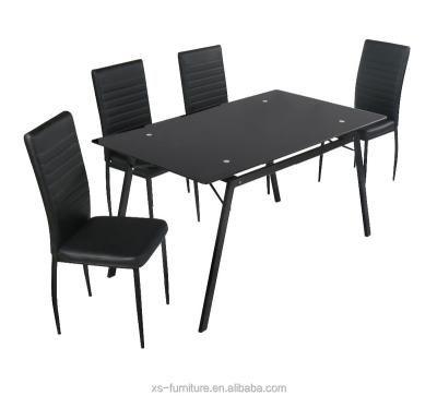 China Modern Appearance Home Dining Table 1400*800*750mm Black XS-1268 for sale