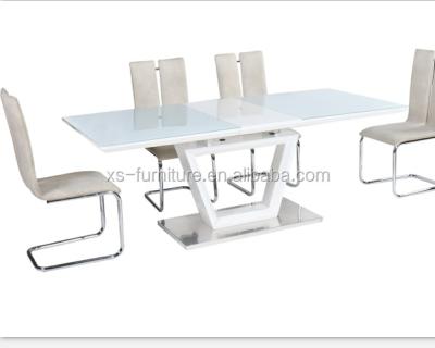 China High Gloss Printing Home Dining Table White MDF XS-1266 Optional Color for sale