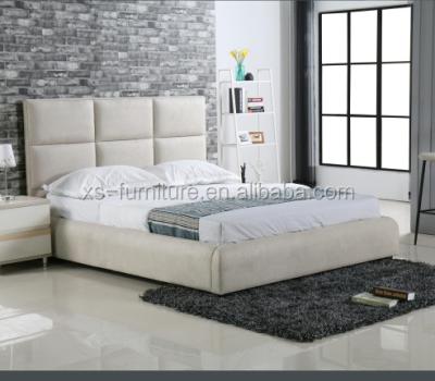 China High Quality Hot Selling Antique Double Size Plywood Upholstered Fabric Bed Frame for sale