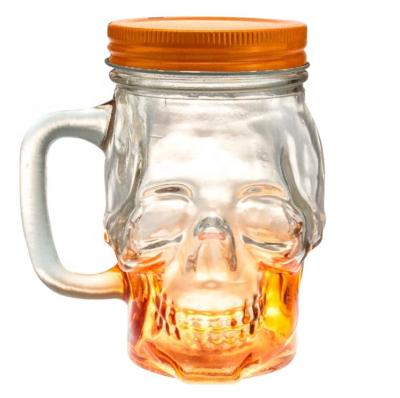 China Wholesale 500ml Freshness Preservation Creative Mason Jars Creative Mason Bottle Glass Mug Coffee Mug With Lid for sale