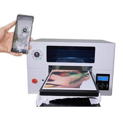 China Garment shops JZS Metal PVC T-shirt textile phone case 30cm dtg UV flatbed printer printing machine for sale