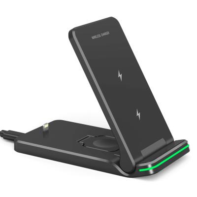 China 3 in 1 3 in 1 foldable wireless charger 15w wireless charger 3 in 1 android 2021 bestselling 15w wireless charger in countertop for sale