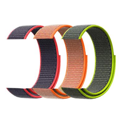 China Flexible custom logo weave buckle braided 40 42 44 mm nylon smart watch strap for apple watch for sale