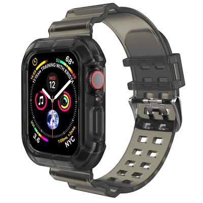 China Easy custom clear 6 series 40mm 44mm watch case cover tpu case cover band for apple watch i for sale