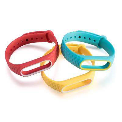 China Adjustable Custom Logo Sport Silicone Replacement Watch Band Strap For Xiaomi for sale