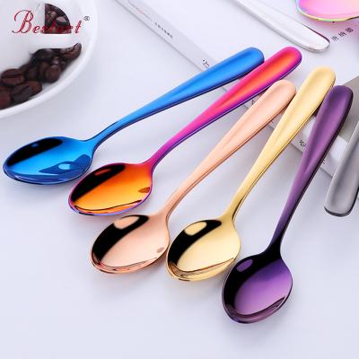 China Viable Colorful Spoon Set Dinnerware Sets Dinnerware Sets Stainless Steel Dinnerware Tea Teaspoon for sale