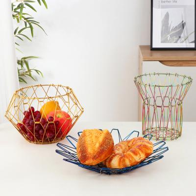 China New Viable Creative Variable Fruit Tray Storage Basket Stainless Steel Food Basket for sale