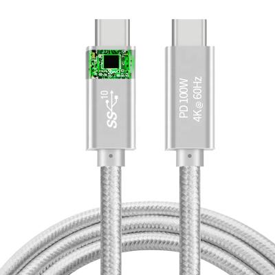 China COMPUTER OEM/Palladium 100W 20V Fast Charging 5A 10Gbps 4K@60Hz Usb3.1/Usb3.2 Gen2 USB-c Odm Quality To USB-c Cable For Macbook Monitor Laptop for sale