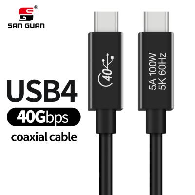 China Mobile Phone Palladium 100W 40Gbps Usb4 Gen3 Usb C To Usb C Cable 8K@60Hz Thunderbolt 4 Coaxial Cable For Laptop Notebook for sale